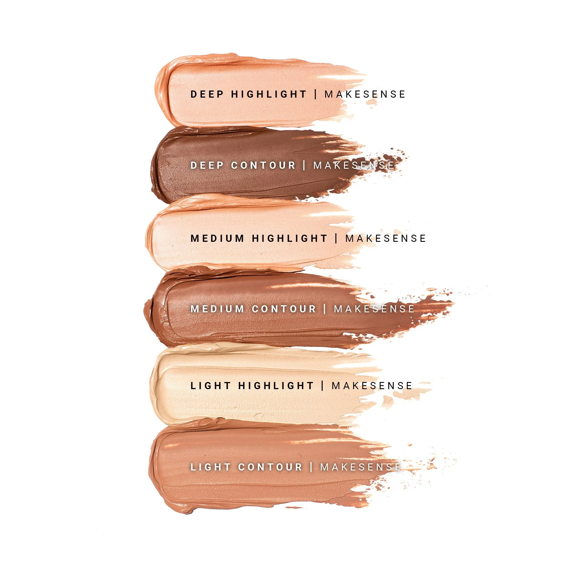 MakeSense® Cream Contour & Highlight Duo - Deep - Image 4