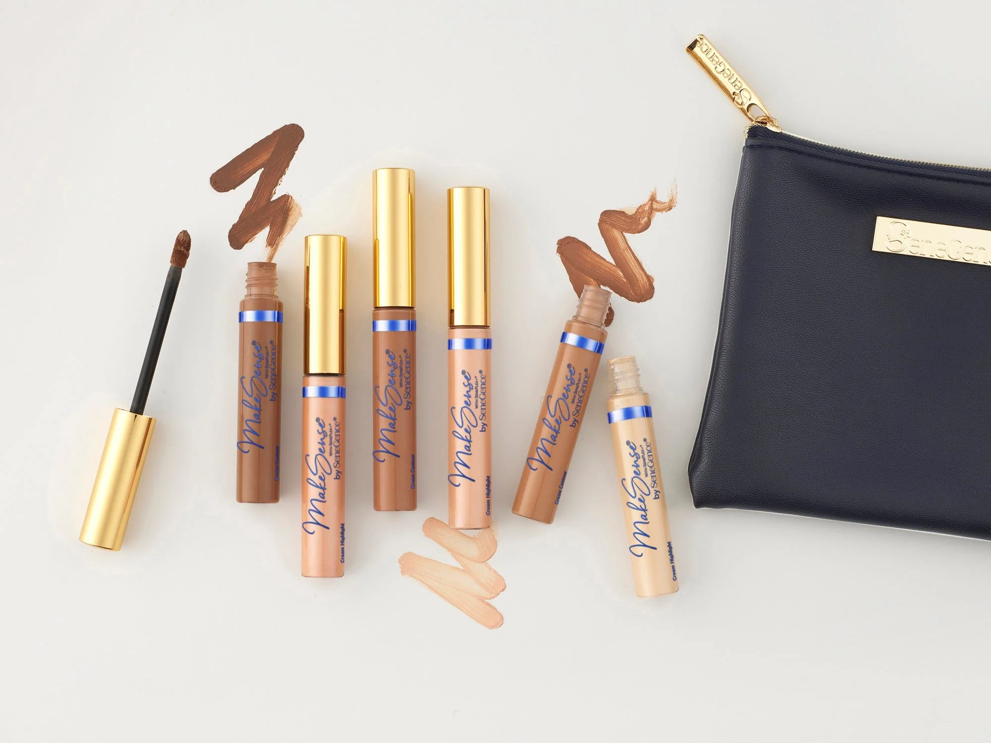 MakeSense® Cream Contour & Highlight Duo - Deep - Image 7