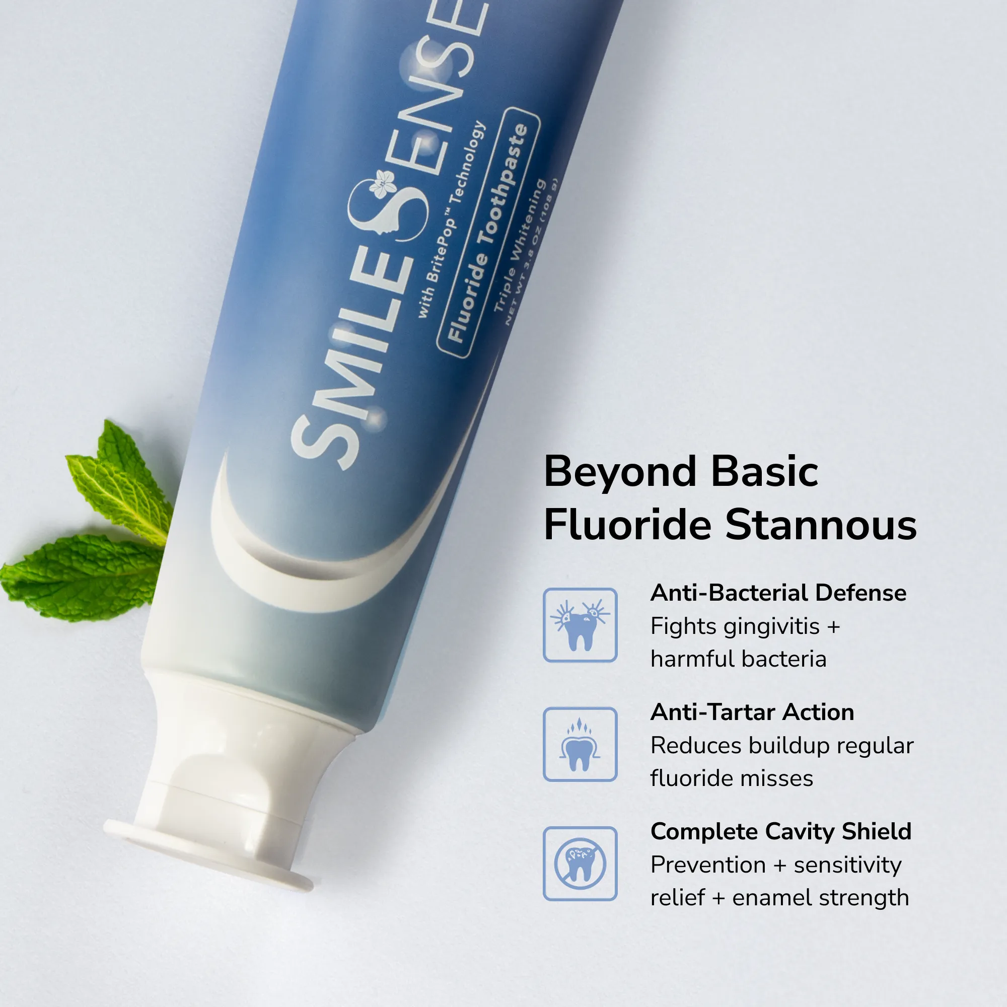 SmileSense™ Fluoride Toothpaste with BritePop™ Technology - Image 3