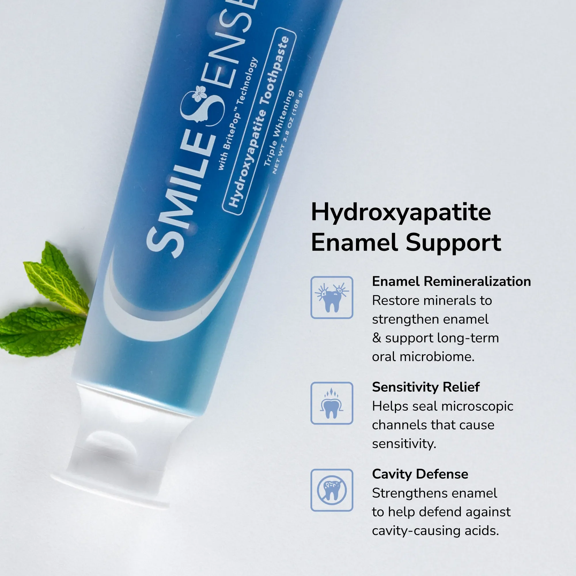 SmileSense™ Hydroxyapatite Toothpaste with BritePop™ Technology - Image 3